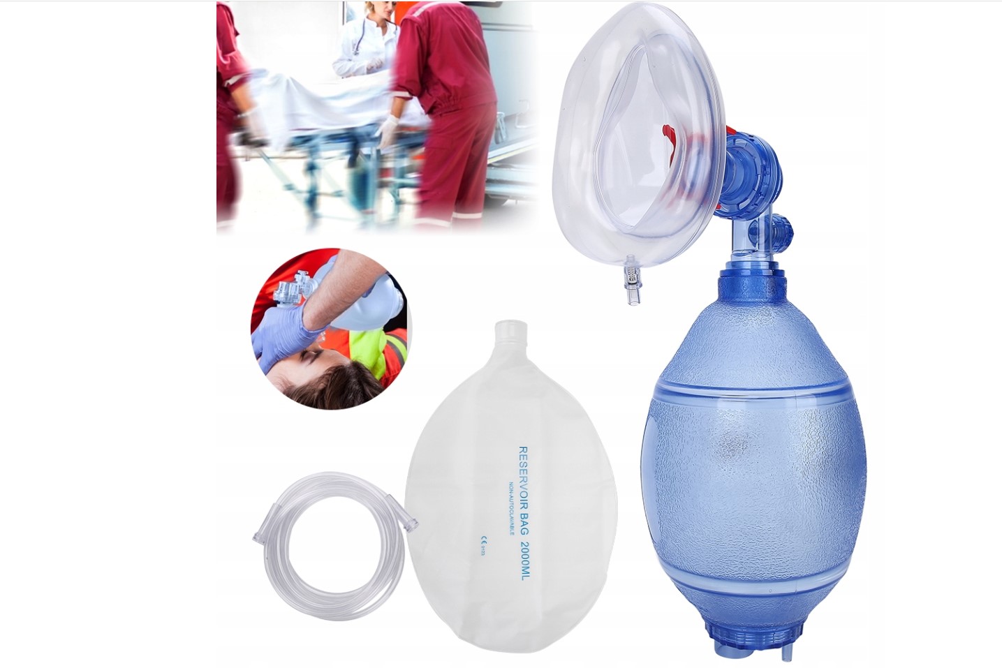 Zestaw do Ambu - resuscytator jednorazowy PCV dla dzieci - obrazek 2